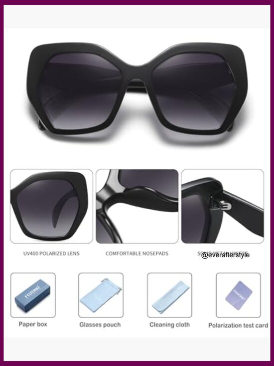 Oversized Polarized Sunglasses UV400 Protection Driving Travel main image 5